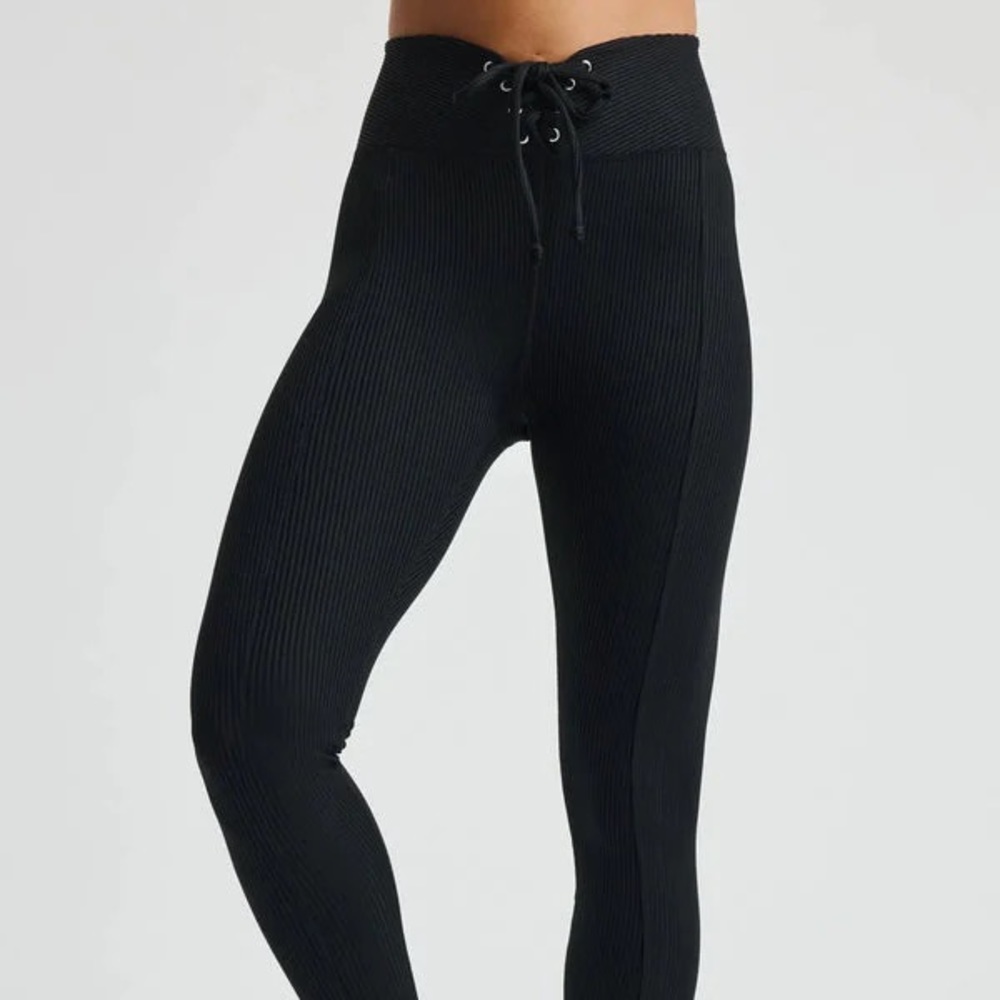 Small “Year of Ours” Black Football Leggings